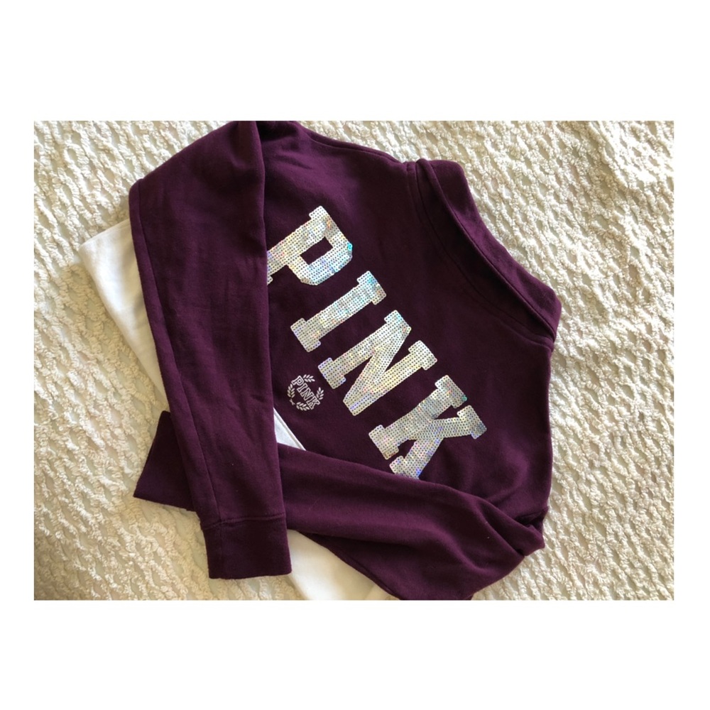PINK Sequin Half Zip